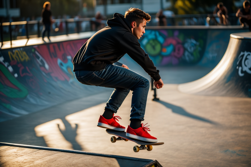 Physics of takeoff timing boosts skateboarding jump skills