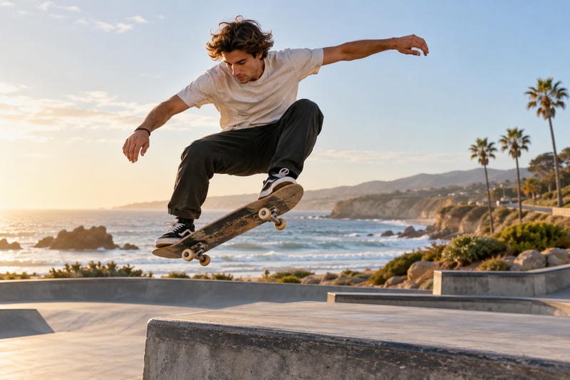 Physics of takeoff timing boosts skateboarding jump skills